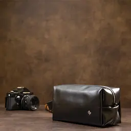 Чоловіча шкіряна косметичка GRANDE PELLE 21х11х9 см acs0018591 - мініатюра 6