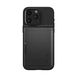Чехол Spigen Slim Armor CS для iPhone 15 Pro Max Black (ACS06589) + защитное стекло