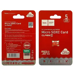 Карта пам'яті Hoco TF 128GB SDXC Class10 U3 USB3.0 High-Speed ​​помаранчевий - мініатюра 3