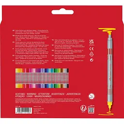 Фломастери Faber-Castell двосторонні Double-ended Fibre tip, 40 кольорів (32421) - мініатюра 2