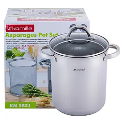 Каструля з друшляком Kamille KM-5851 5.0л