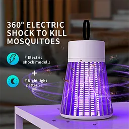 Лампа від комарів Mosquito Killing Lamp YG-002, сіра, 5 Вт, світильник з акумулятором - мініатюра 10