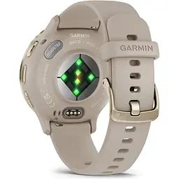 Смарт-годинник Garmin Venu 3S Soft Gold Stainless Steel Bezel with French Gray Case and Silicone Band (010-02785-02/52) [130196] - мініатюра 4