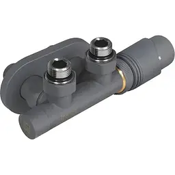 Комплект дизайн кранів з термоголовкою Ideale Duo 1/2”x1/2” антрацит