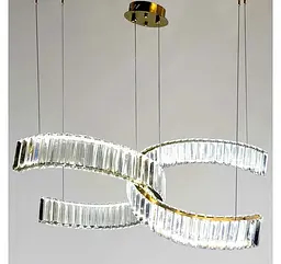 Світлодіодна люстра підвісна Artlight 511186GD з хвилеподібними елементами, золото - мініатюра 2