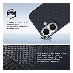 Чехол ArmorStandart BlackIcon Aramid Plain MagCase для Apple iPhone 17 Black (ARM90159) - мініатюра 4