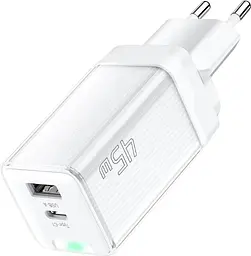 Зарядний пристрій Essager Zhiqi 45W GaN Travel Charger A+C євровилка біле - мініатюра 2