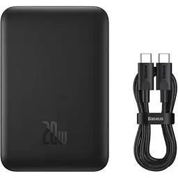 Портативна батарея Baseus Magnetic Mini Wireless Fast Charge Power Bank 10 000 mAh 20W PPCX030001 Black - мініатюра 3