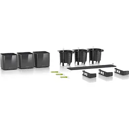 Комплект вазонів Lechuza Green Wall Home Kit Glossy 48х6х14 см білий (13523) - мініатюра 2