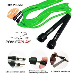 Скакалка PowerPlay Green 2.8 м (4201) - мініатюра 5