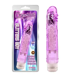 Вібратор Chisa Crystal Jelly Glitters Boy 23.6 см фіолетовий - мініатюра 2
