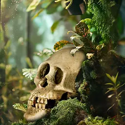 Декорація череп людини Terrario Human Skull XL 15x10x9см (161012) - мініатюра 4