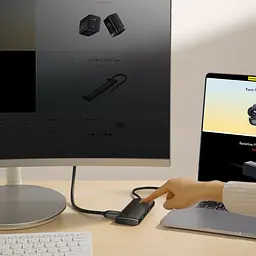 Док-станція мульти - хаб-адаптер Baseus Lite Series 6-Port Usb-C WKQX050101 - мініатюра 9