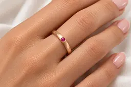 Жіноча каблучка з червоного золота з рубіном К-0834 19 - мініатюра 5