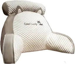 Подушка-спинка PILLOW-07 для дивана біло-сіра