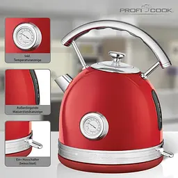 Електрочайник Profi Cook PC-WKS 1192 Red - мініатюра 3