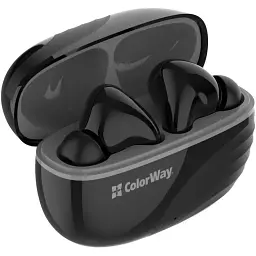 Навушники бездротові СolorWay Slim TWS-5 Earbuds Black (CW-TWS5BK) - мініатюра 2
