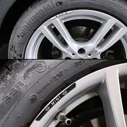 Емблема обода колеса Mini 4 шт Алюміній наклейка на диски на скотчі Чорні - мініатюра 2