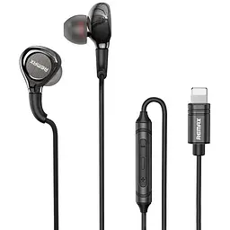 Навушники Remax RM-655i Lightning Metal Wired Earphone for Music & Call чорні - мініатюра 6