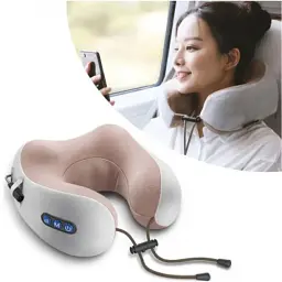 Масажер-подушка U-Shaped Pillow масажер для шиї спини USB Бежевий - мініатюра 2