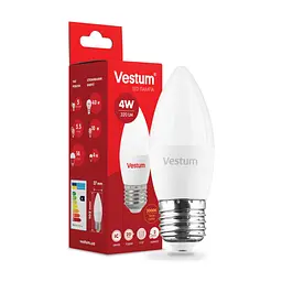 Лампочка Vestum C37 4W 3000K 220V E27 (1-VS-1306)