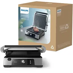 Гриль Philips Series 5000 прижимний 2200 Вт (HD6301/90) - мініатюра 3