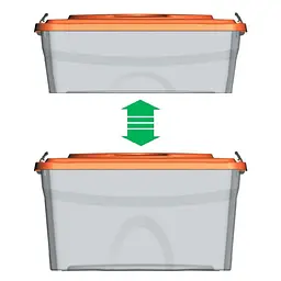 Контейнер для зберігання Sim Box 40x30x37h, 32 л прозорий - мініатюра 2