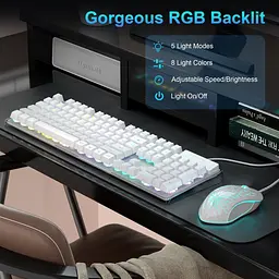 Комплект (клавіатура + мышь) MageGee K1 Combo White (6971969723870-UA) [164309] - мініатюра 7