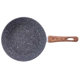 Сковорода глибока антипригарна Kamille 4166 26 см Granite алюміній
