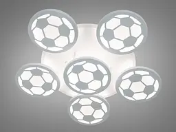 Сучасна LED люстра футбольний м`яч, 105W, біла - мініатюра 3