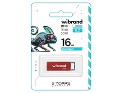 Флешка Wibrand 16 GB Chameleon Red USB 2.0 (WI2.0/CH16U6R) - мініатюра 2