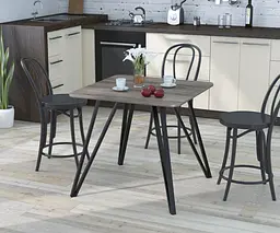 Обідній стіл Ліма 80-80 Закруглені кути Loft Design (Дуб Палена)