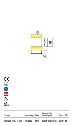 Бра вуличне KAMAL AP LED 4.4W IP54 DG 3000K (5.1.2) Redo 90376 - мініатюра 3