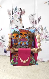 Підвісна гойдалка LOL surprise на рожевому, гойдалка для дітей - мініатюра 4