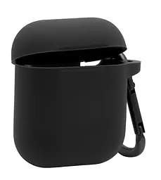 Чохол для навушників Apple AirPods Silicone Case with carbine [Black] [39573] - мініатюра 3