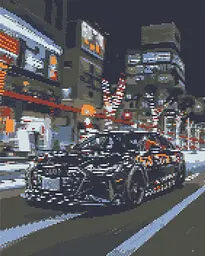 Алмазна мозаїка/вишивка Чорна ауді 40*50 см Орігамі OD 3402