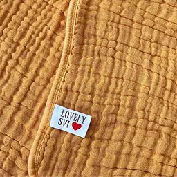 Дитячий рушник з капюшоном Lovely Svi органічна бавовна (муслін) – 80 x 80 см, від 0 до 2 років Жовтий (1901255) - мініатюра 2