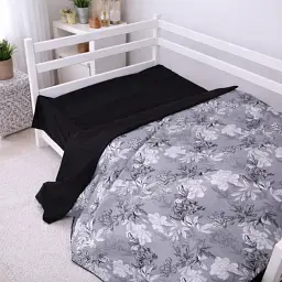 Дитяча постільна білизна JUNIOR Poplin black flowers (2200012797440) - мініатюра 4