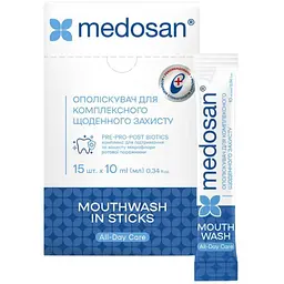 Ополіскувач для рота Medosan All-Day Care для комплексного щоденного захисту 15 шт. х 10 мл