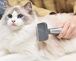 Фурмінатор для котів PAKEWAY, дешеддер для вичісування шерсті Сірий - мініатюра 5