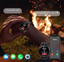 Смарт-годинник Oukitel BT-10 IP68 AMOLED Black - мініатюра 5