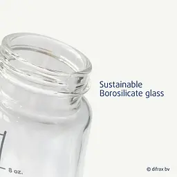 Скляна антиколікова пляшечка Difrax S-bottle Wide White з силіконовою соскою 310 мл (737FE White) - мініатюра 4
