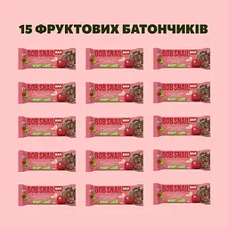 Уцінка. Фруктово-ягідно-горіховий батончик Bob Snail Яблуко-Вишня-Кеш’ю-Кріспи Кіноа 35 г x 15 шт. - мініатюра 3