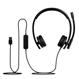 Навушники Logitech H570e Corded Stereo USB Teams version Black (981-001430) - мініатюра 5