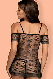 Комплект Obsessive Jennifairy babydoll (Чорний, L/XL) Obsessive 83221 97028 - мініатюра 2