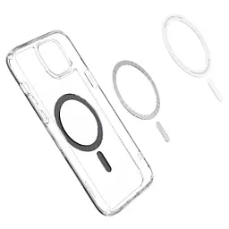 Прозорий чохол Spigen Ultra Hybrid (MagFit) Carbon Fiber для iPhone 15 (ACS06805) - мініатюра 4