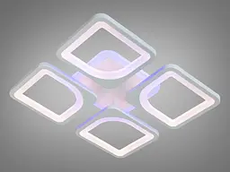 Люстра стельова LED Diasha S8060/4WH, 70W, 3200-6000K, білий метал, сучасний стиль, пульт ДУ, диммер - мініатюра 2