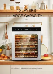 Дегідратор сушарка Food Dehydrator SS - 10H для овочів фруктів м'яса грибів 10 лотків 800Вт - мініатюра 9