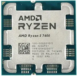 Процесор AMD Ryzen 5 7600 MPK (100-100001015MPK) (Socket AM5, 12T, 5.1 ГГц, Tray)