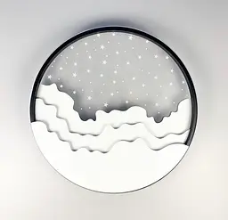 Стельовий LED світильник з імітацією нічного неба | Line F | Арт. 2359-500 WT+BK